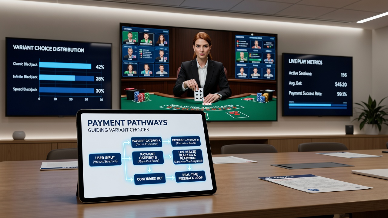Live-Dealer-Blackjack und Zahlungsströme